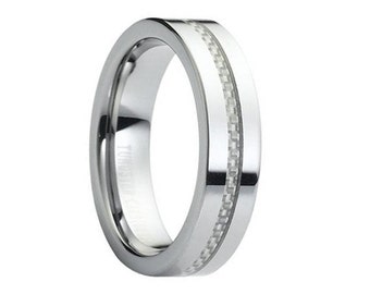 Tungsten Wedding Band,Tungsten Wedding Ring,Tungsten Carbide,Pipe Cut,Carbon Fiber Inlay,Anniversary,Engagement Ring,6mm,Grooms Ring