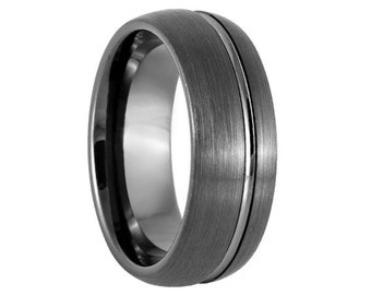 8mm Gun Metal Tungsten, Hammered Tungsten Wedding Band, Tungsten Ring, Men's Black Wedding Band, Gun Metal Tungsten Ring