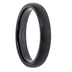 Gunmetal Tungsten Ring Black Wedding Band Ring Tungsten Carbide 4mm 6mm Ring Man Wedding Band Male Women Anniversary Matching