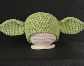 yoda crochet hat