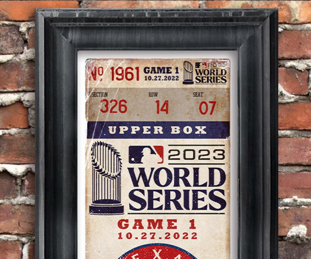 2023 World Series - Texas Rangers Oversize Vintage Ticket Poster - Etsy