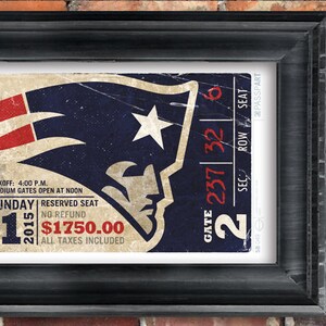 Superbowl 49 - New England Patriots Vintage Ticket Poster