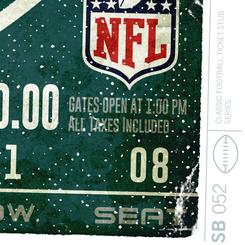 Superbowl 52 Philadelphia Eagles Vintage Ticket Poster Etsy