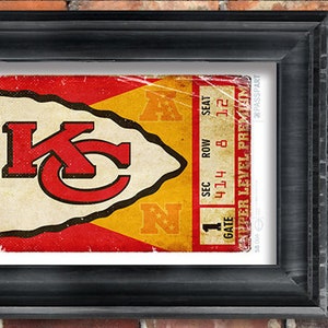 Superbowl 57 - Kansas City Chiefs Vintage Ticket Poster