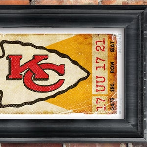 Superbowl 4 - Kansas City Chiefs Vintage Ticket Poster