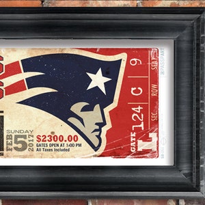 Superbowl 51 - New England Patriots Vintage Ticket Poster