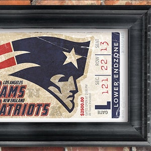 Superbowl 53 - New England Patriots Vintage Ticket Poster