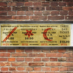 Woodstock Ticket Stub Poster