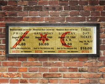 Woodstock Ticket Stub Poster