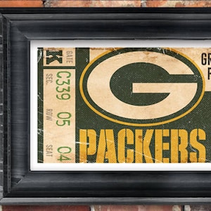 Superbowl 45 - Green Bay Packers Vintage Ticket Poster