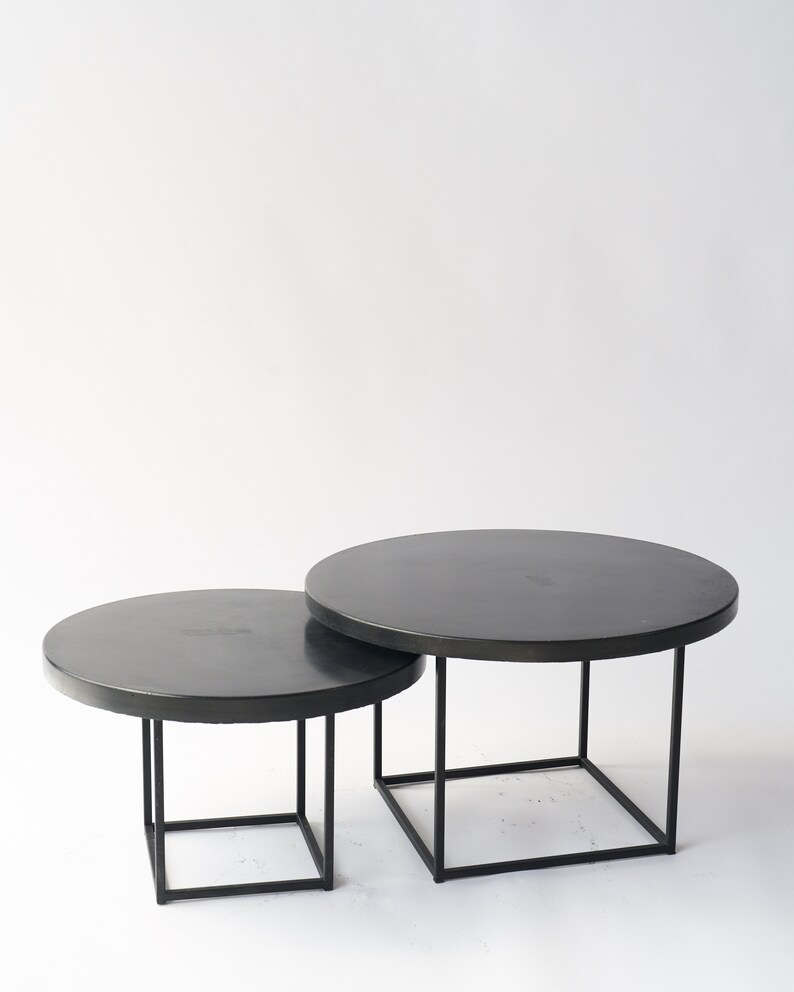 Circular 36 in Concrete Coffee Table Round Coffee Table Cirle Etsy