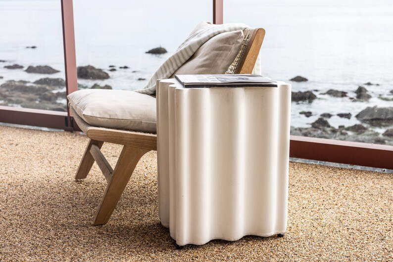 Concrete Side Table Monoliths Light Weight Bedside Tables Etsy