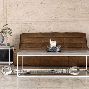 modern coffee table concrete table contemporary smooth concrete coffee table industrial furniture minimalist loft furniture concrete #pcd4