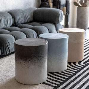 Colorful Chromatic Concrete Side Tables Bedside Table Coffee Table