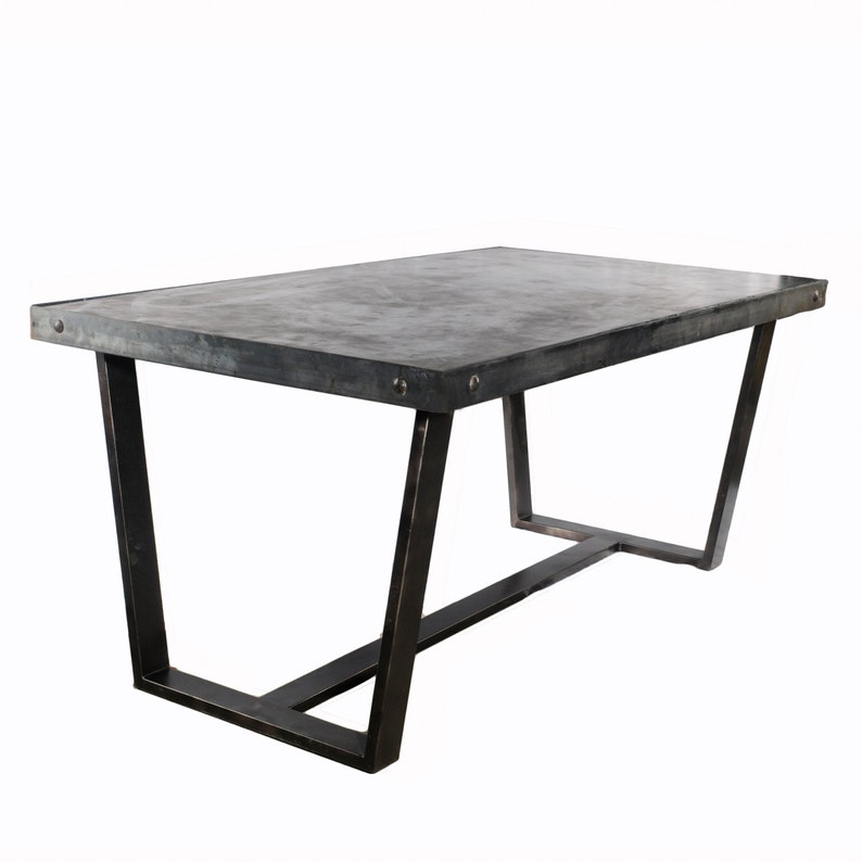 Polished Concrete industrial dining table conference concrete Etsy