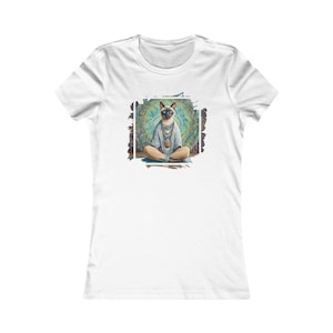 Meditating Siamese Cat Tee, Yoga Cat Artwork, Whimsical Animal Lover Unisex Shirt