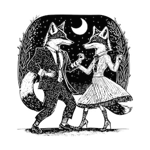 Nyckfull Fox Dance Unisex-tröja, Lindy Hop-grafiktröja