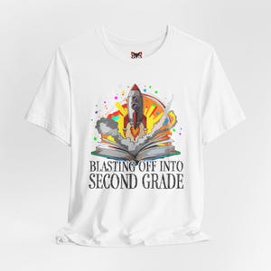 Camiseta para maestro de segundo grado, diseño del Día del Lanzamiento del Cohete