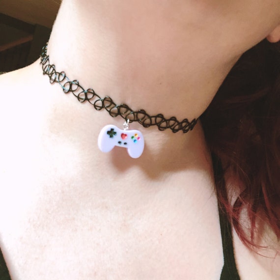 Buy Gaming Controller Tattoo Choker in Lavender and Black Gamer Online in  India - Etsy