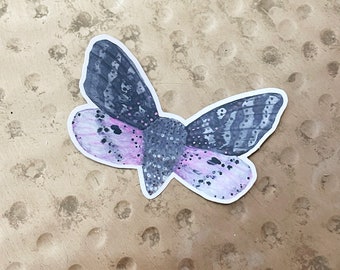 Pink and Grey Moth Vinyl Sticker Decal • Moth Sticker • Laptop Decal • Water Bottle Sticker