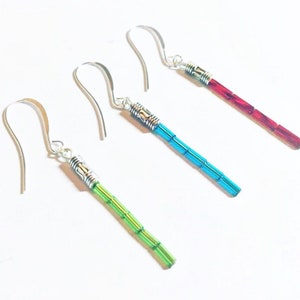 Small & Simple Lightsaber Earrings • Sterling Silver • 22k Gold • All Canon Colors • Jedi Lightsabers • Sith Lightsabers • Gifts For Nerds