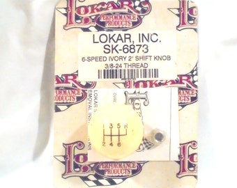 Lokar SK-6873 Ivory 6 Speed Manual Shift Knob New Old Stock Original Package