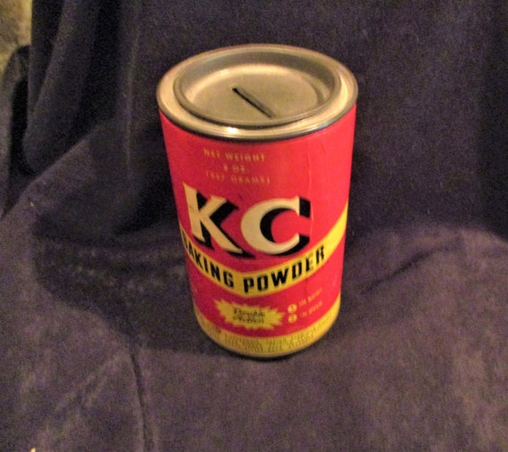 KC Baking Powder Tin Can Bank Promotional Item Etsy