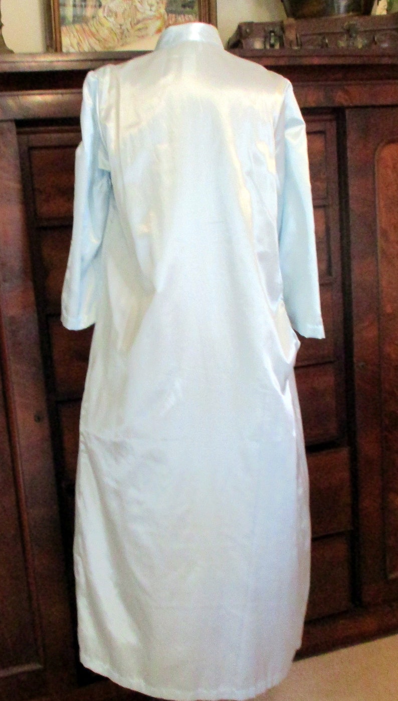 Saybury Nightgown Smocked Night Gown Robe Long Sleeve Pockets Flannel Lined 2 Available One Blue One White