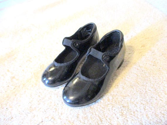 Weissman W600 Beginner Tap Shoes Black Patent Size 10CW Child