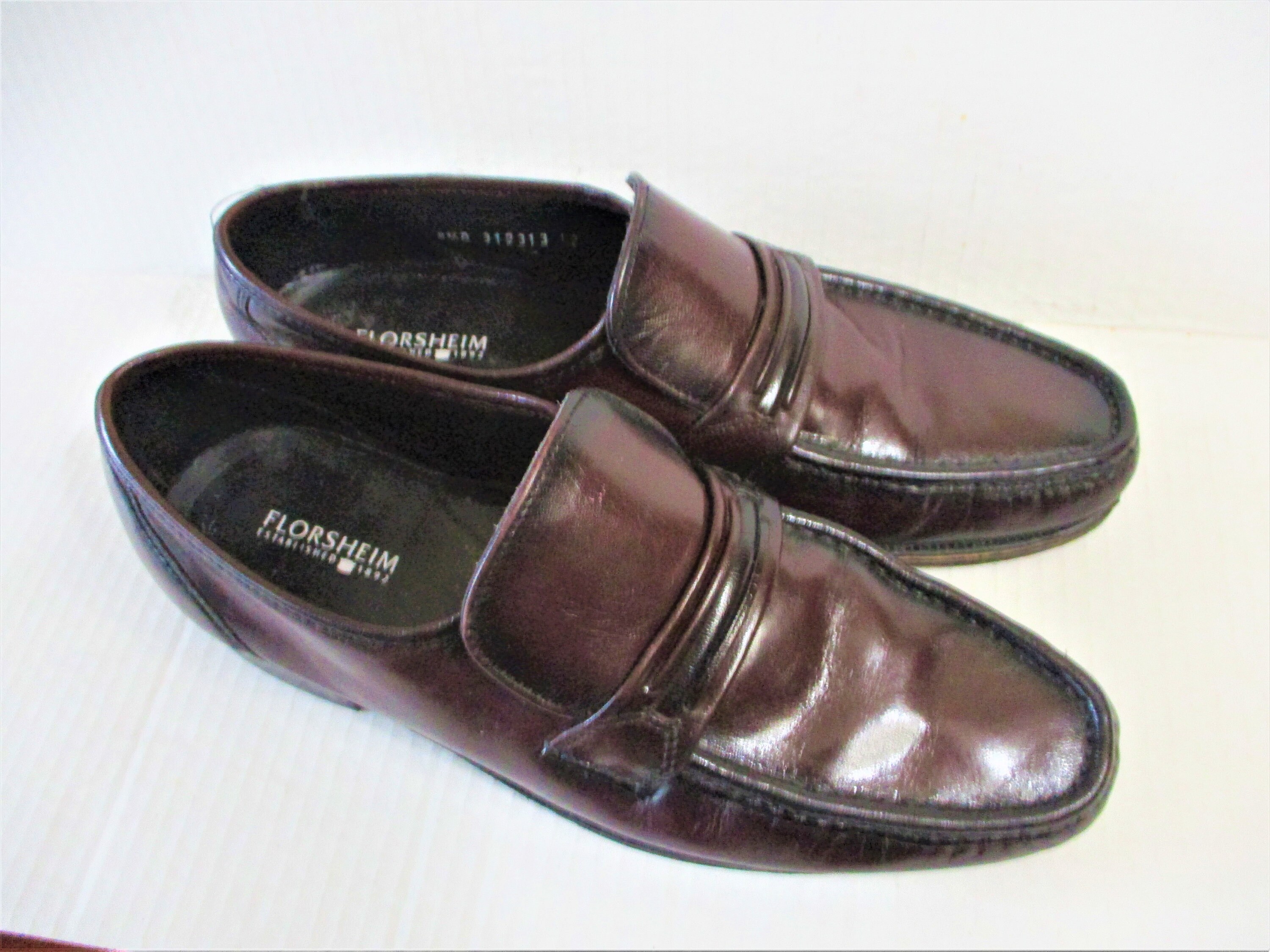On Reserve Florsheim Brown Burgundy Leather Men