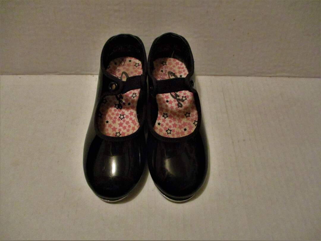 Capezio Tap Shoes Teletone Taps Toddle Size 9.5M Elastic Closure Mid