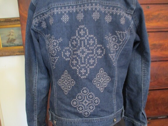 Denim Jacket Embroidered Style \u0026 Co 