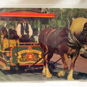 ディズニーワールドのポストカード メインストリート USA 馬車「オールド・ドビン」 1960年代