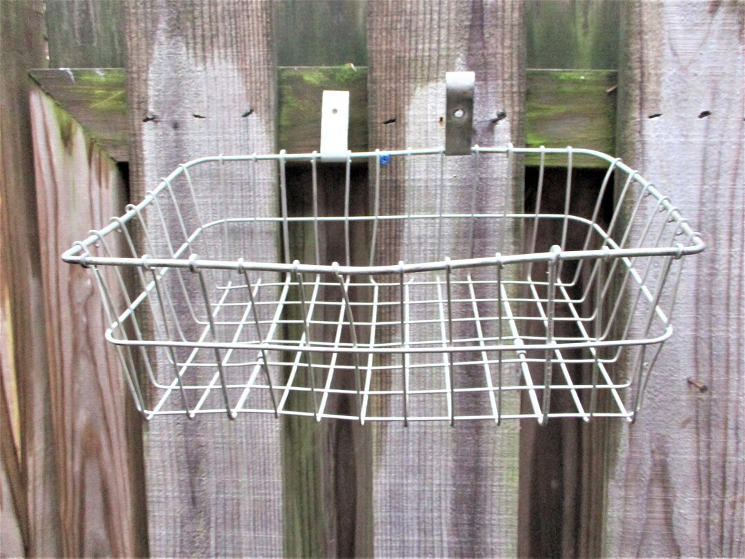 Androck Metal Bicycle Basket Vintage Front Wire Basket Retro Rectangle