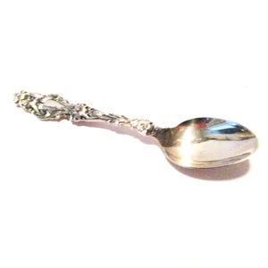 Gorham Lily Sterling Silver Demitasse Spoon.   4 Inches Long 12 Grams 2 Available Excellent Condition