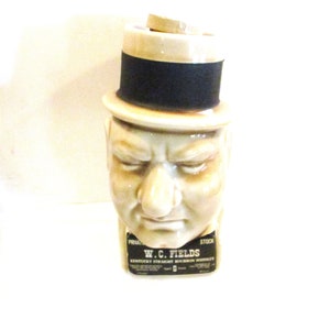 W.C. Fields Ceramic Decanter 1970s Kentucky Bourbon Whiskey