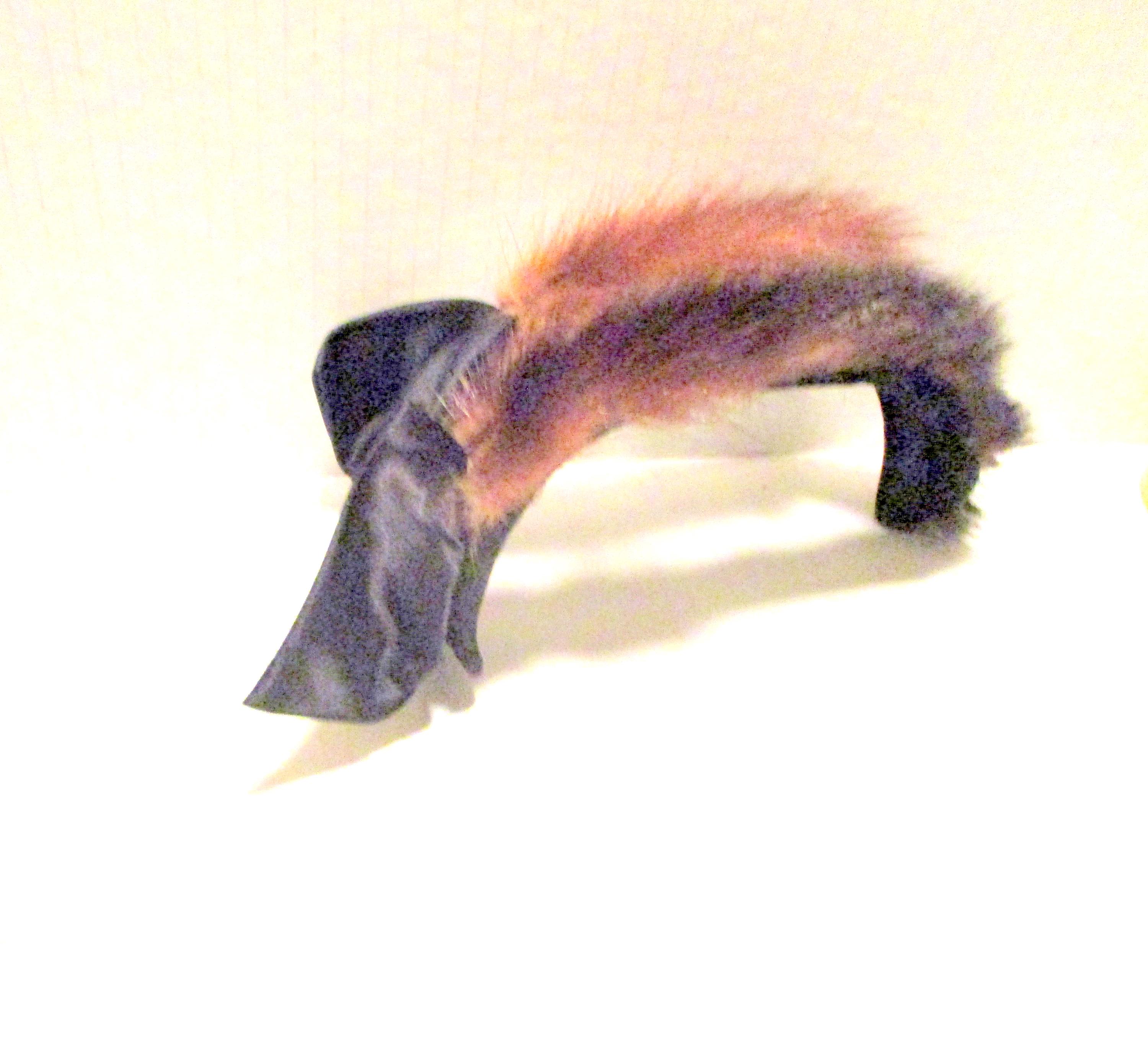 Mink Fascinator Headband Black Satin Bow Vintage - Etsy display picture 3