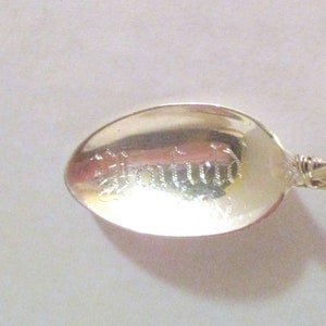 Winfield Kansas Antique Demitasse Spoon 1906 Sterling Silver Spoon Souvenir Spoon