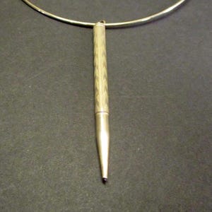 Antique Sterling Silver Chatelaine Pencil Pendent 3 Inches Long Engraved Design