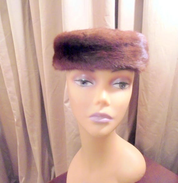 Mink Wool Pill Box Hat Fur Nakamura Genzi Tokyo Haute Couture Designer 1050/'s Mink Hat