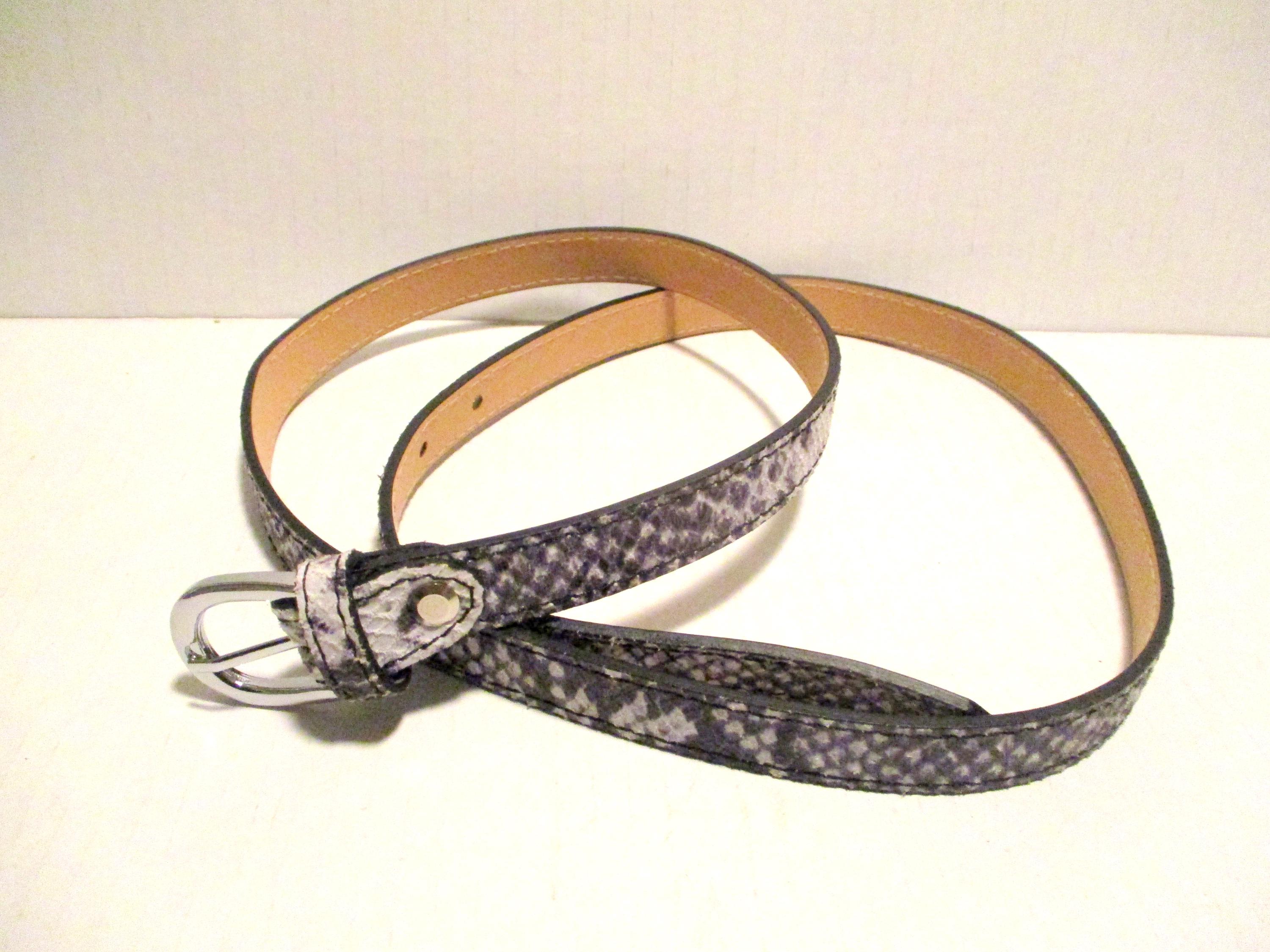 LUANA FERRACUTI Python Print Belt White Python Belt - Etsy main image 3