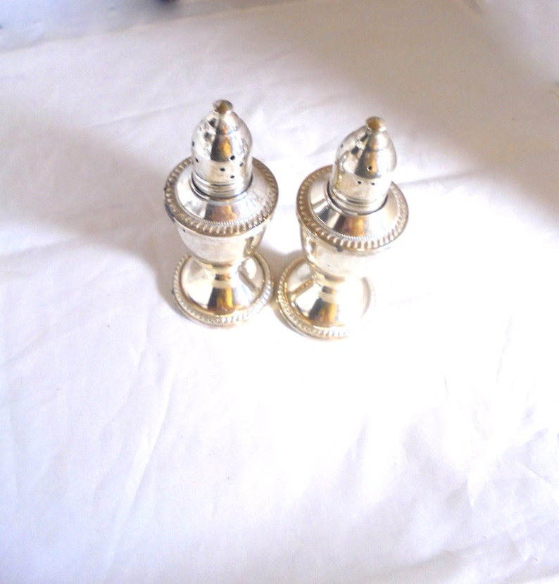 Duchin Sterling Silver Salt and Pepper Weighted Glass Lining