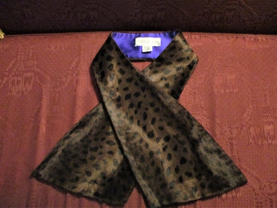 Worth Elegant Faux Fur Scarf Leopard - image 1