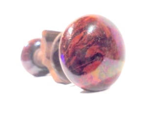 Door Knob Set Brown Mineral Swirl Door Knob Set Bennington Knobs Rockingham Glaze