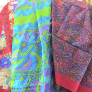Designer Scarves Liz Sinclair Berkshire Made in Italy Three Scarves