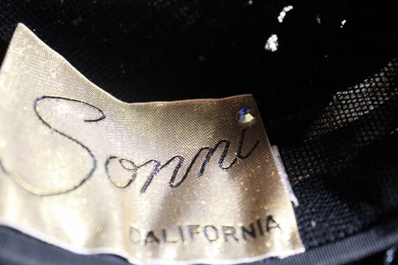 Sonni of California Haute Couture Black Woven Str… - image 5