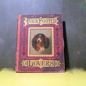 1875 Four Footed Lovers Children&#39;s Animal Stories Frank Albertsen Animal Illustrated Miss L. B. Humphrey Antiquarian Book Free Shipping
