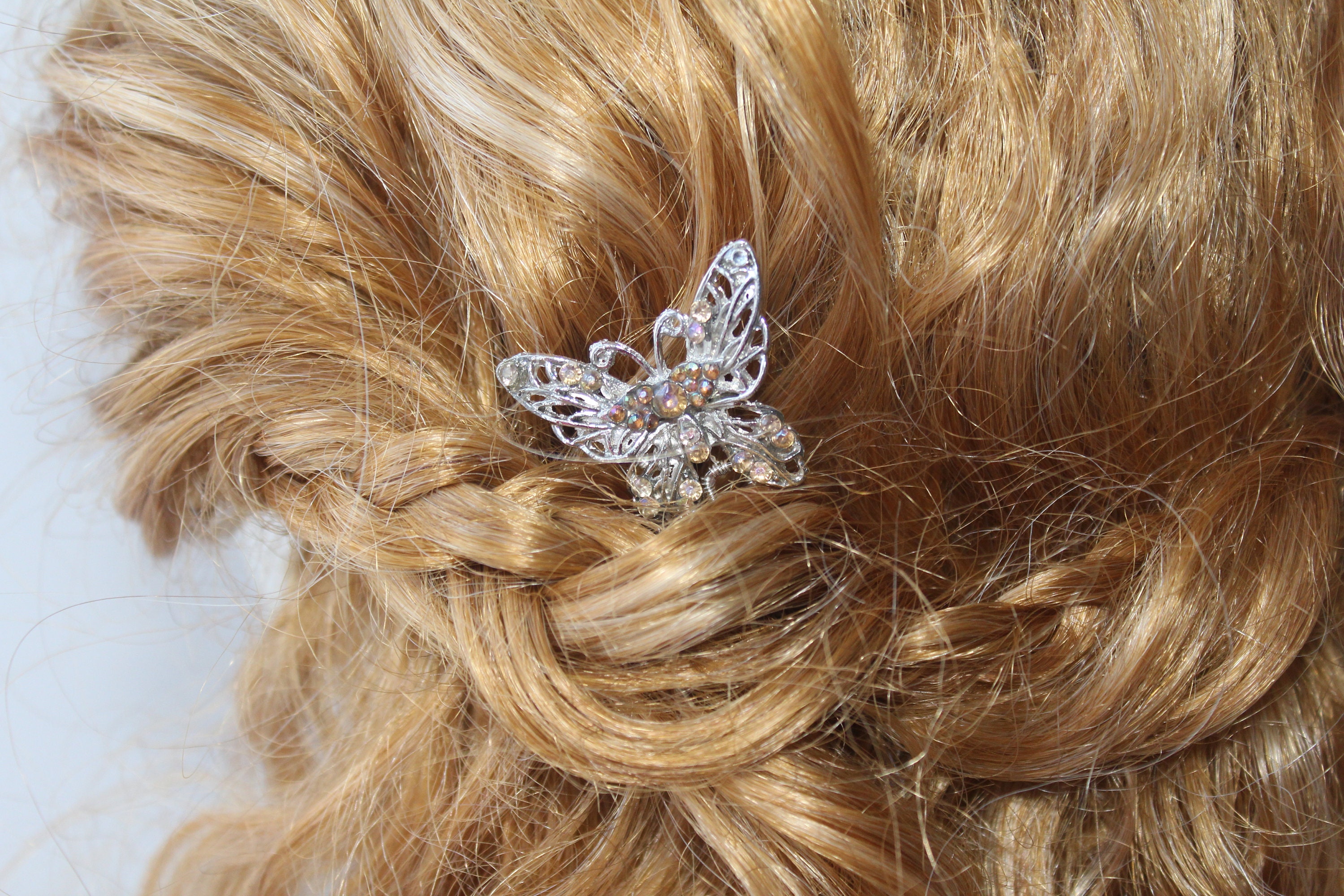 Vintage Jewellery Butterfly Hair Pin Up Cycled Hair Pin Etsy
