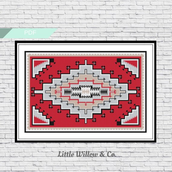 Native American Cross Stitch Pattern Navajo Wedding Blanket Etsy