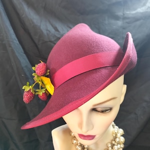 Raspberry Beaux Batons Inspired Hat